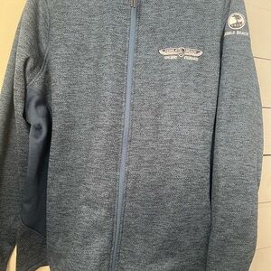 Pebble Beach Blue Full-Zip Sweater